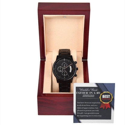 Father-in-Law - The World Award - Metal Chronograph Watch