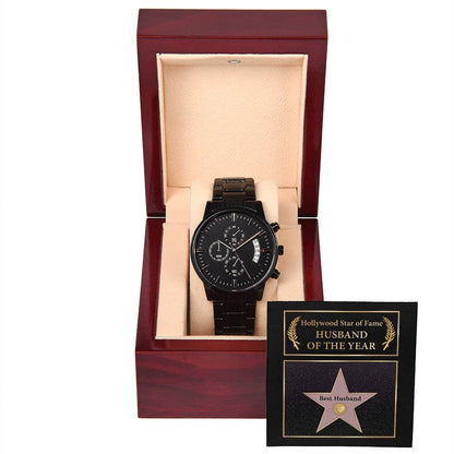 Husband - Star of Fame - Metal Chronograph Watch