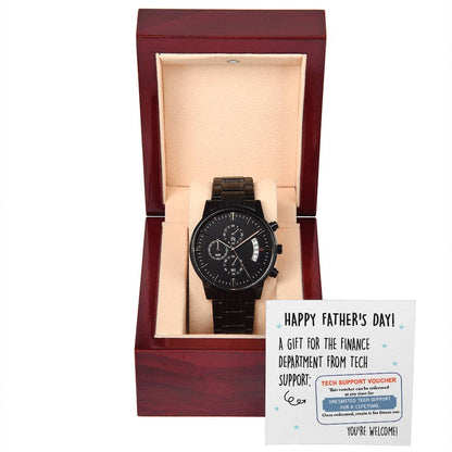 Dad - Tech Support Voucher - Metal Chronograph Watch