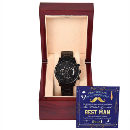 Best Man - World's Greatest - Metal Chronograph Watch