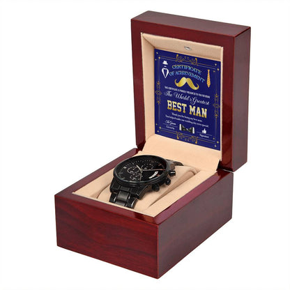 Best Man - World's Greatest - Metal Chronograph Watch