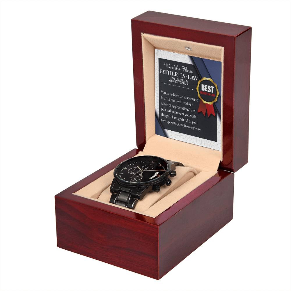 Father-in-Law - The World Award - Metal Chronograph Watch