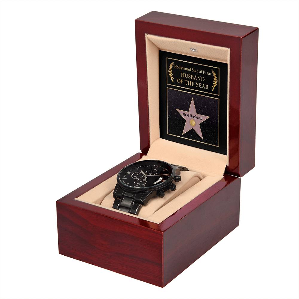 Husband - Star of Fame - Metal Chronograph Watch