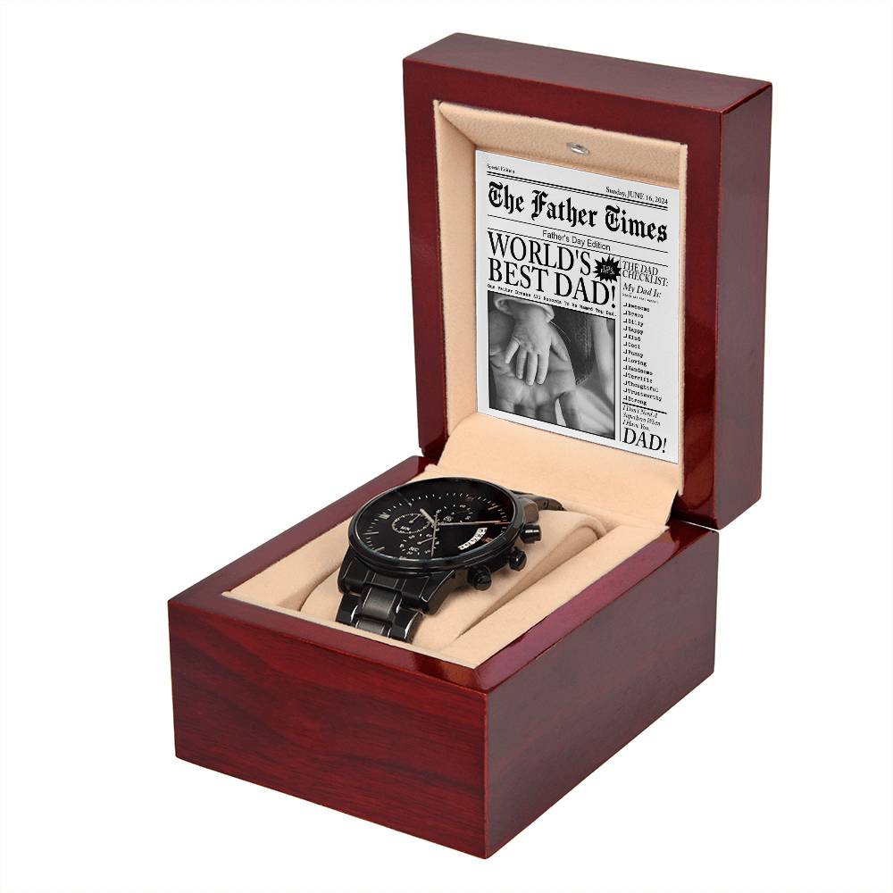 Dad - The Father Times - Metal Chronograph Watch