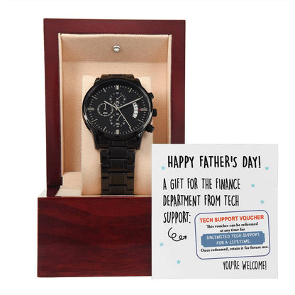 Dad - Tech Support Voucher - Metal Chronograph Watch