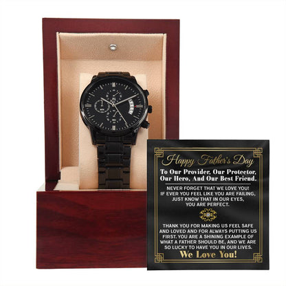 Dad - Our Protector - Metal Chronograph Watch