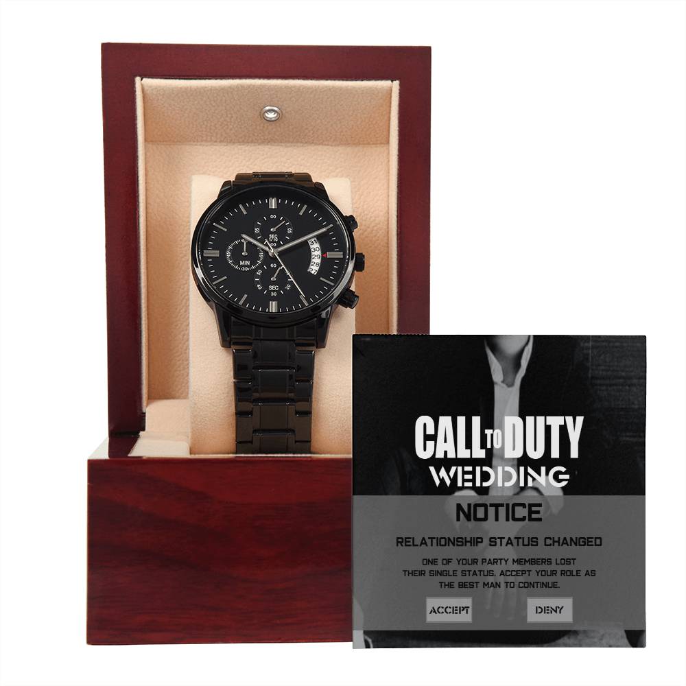 Best Man - Call to Duty - Metal Chronograph Watch