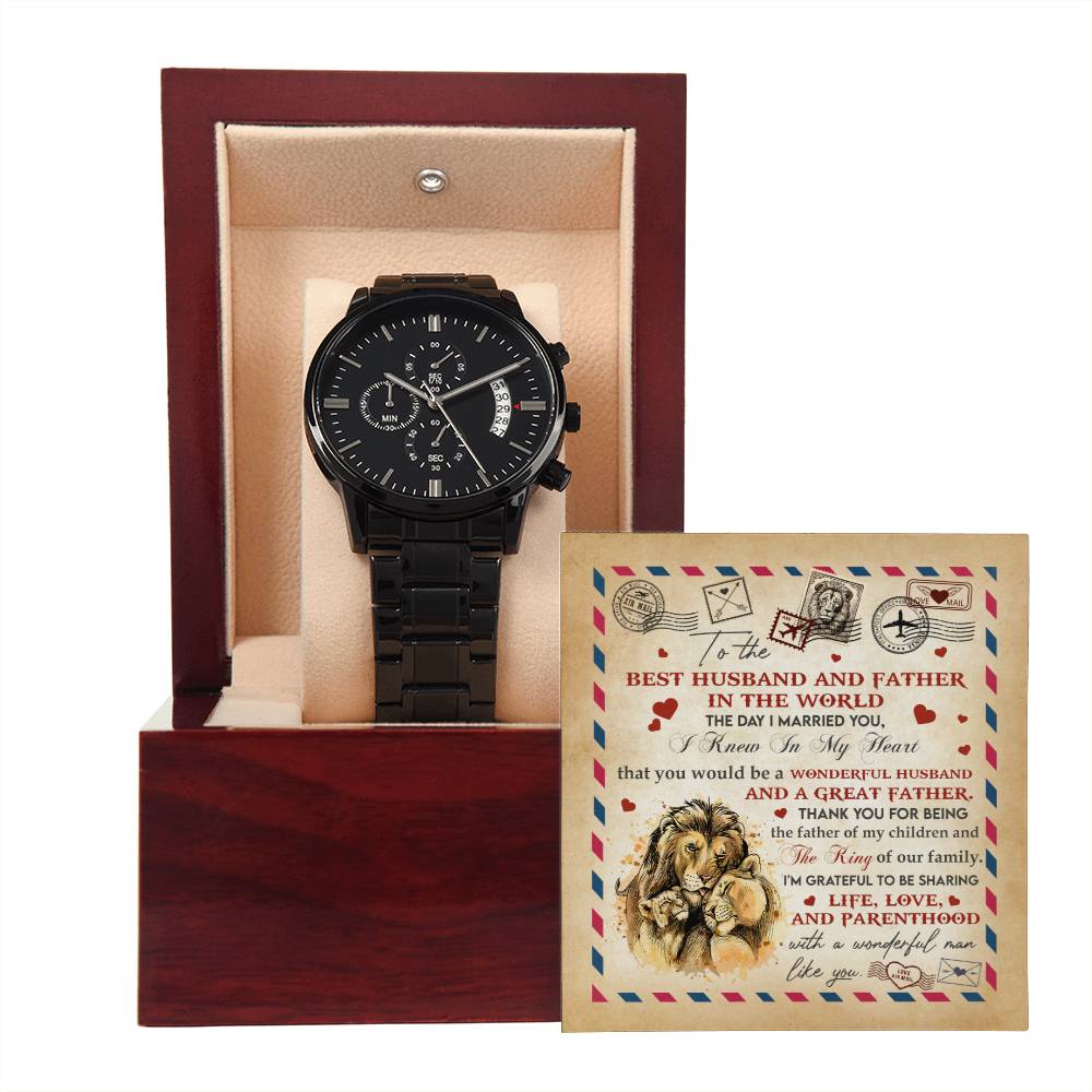 Husband - Great Father - Metal Chronograph Watch