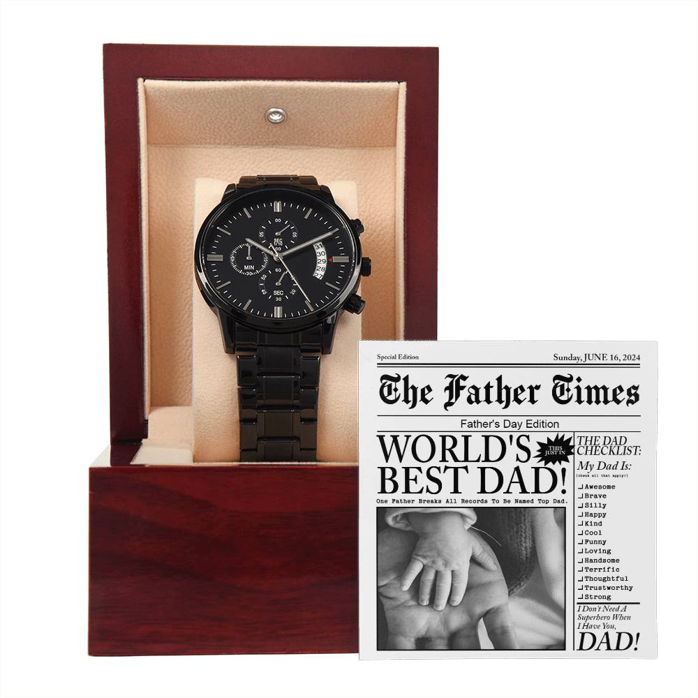 Dad - The Father Times - Metal Chronograph Watch