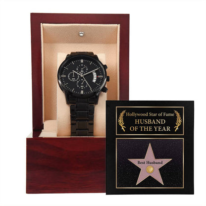 Husband - Star of Fame - Metal Chronograph Watch