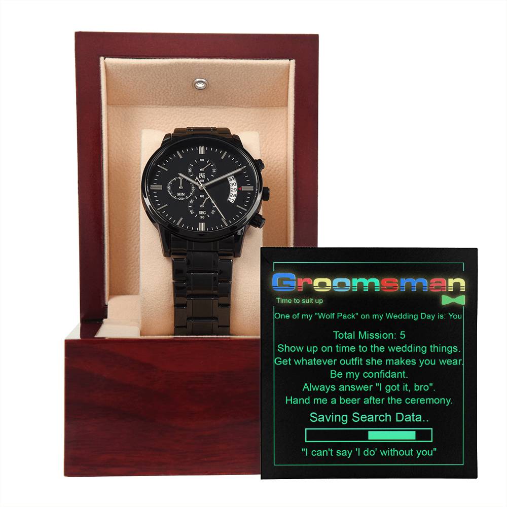 Groomsman - Saving Search Data - Metal Chronograph Watch