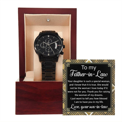 Father-In-Law - For You - Metal Chronograph Watch