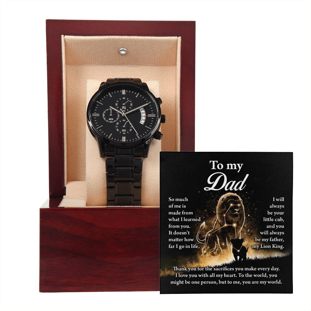 Dad - My Lion King - Metal Chronograph Watch