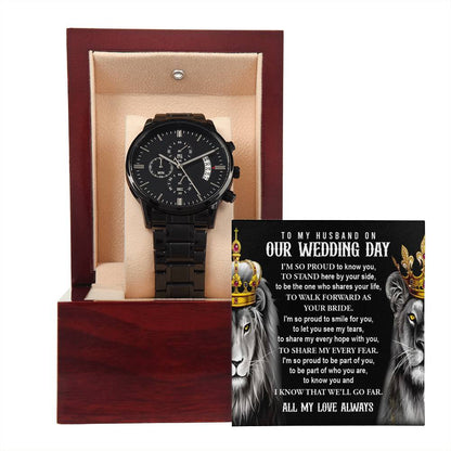 Husband - By Your Side - Metal Chronograph Watch