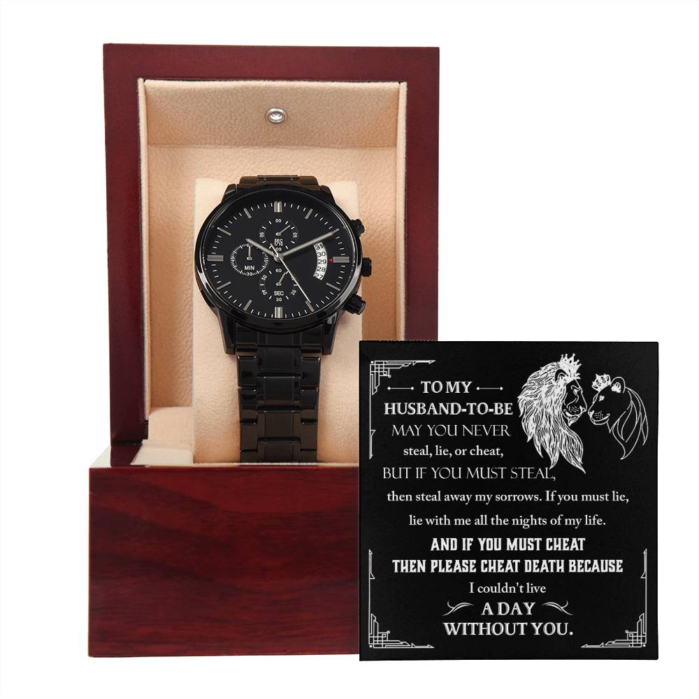 Husband-To-Be - Live A Day - Metal Chronograph Watch