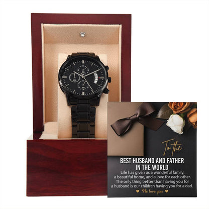 Husband - For Each Other - Metal Chronograph Watch