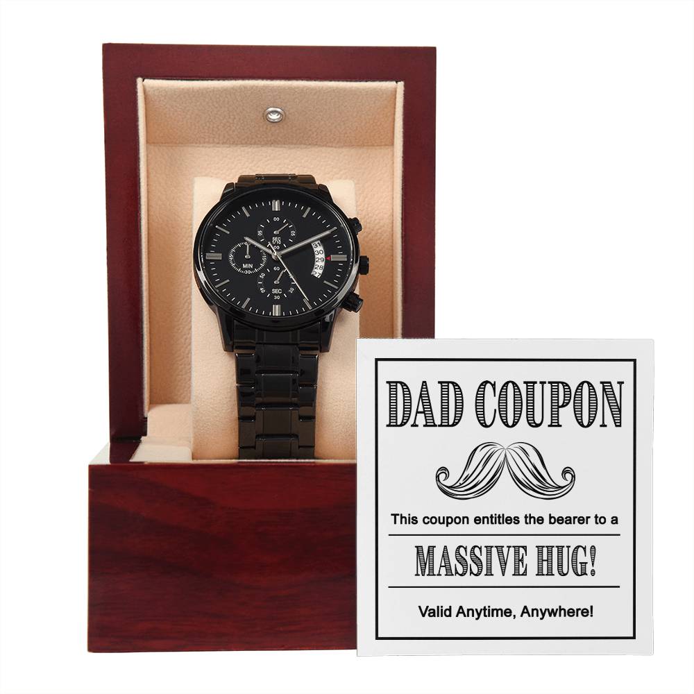 Dad - Massive Hug - Metal Chronograph Watch