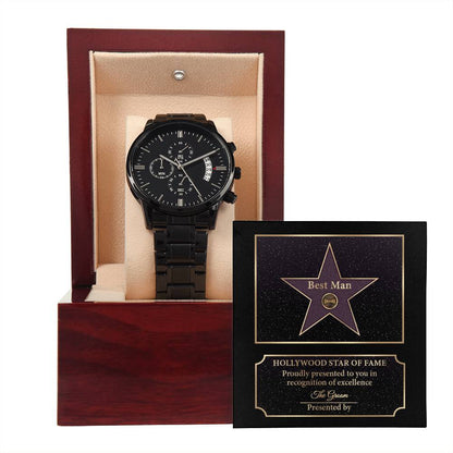 Best Man - Star Of Fame - Metal Chronograph Watch