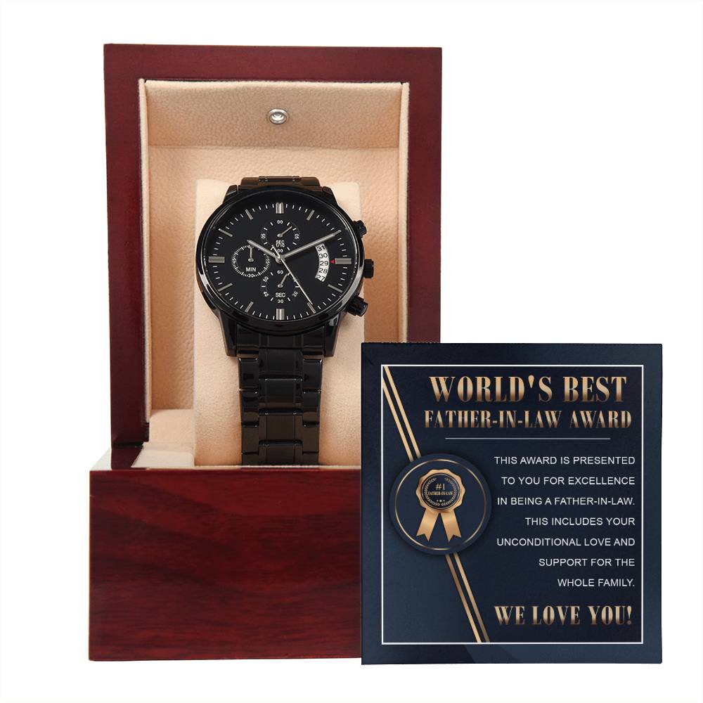 Father-in-Law - Unconditional Love - Metal Chronograph Watch