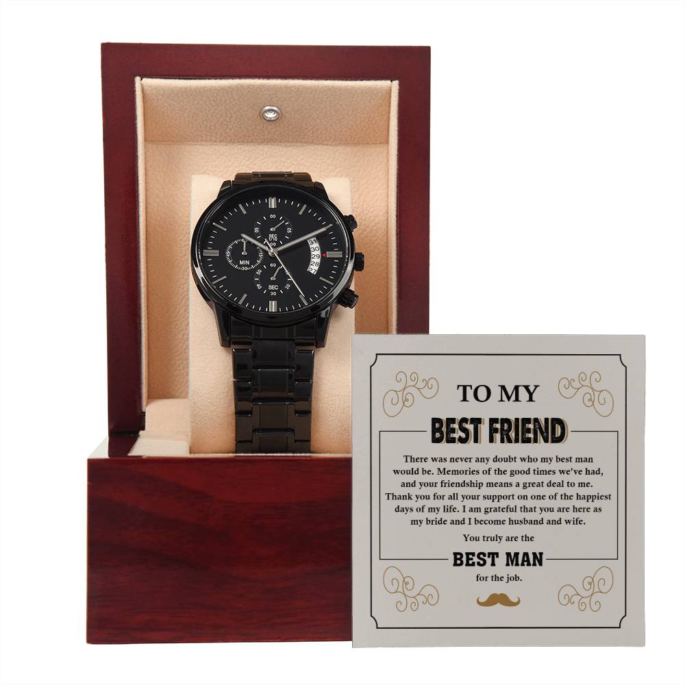 Best Man - All Your Support - Metal Chronograph Watch