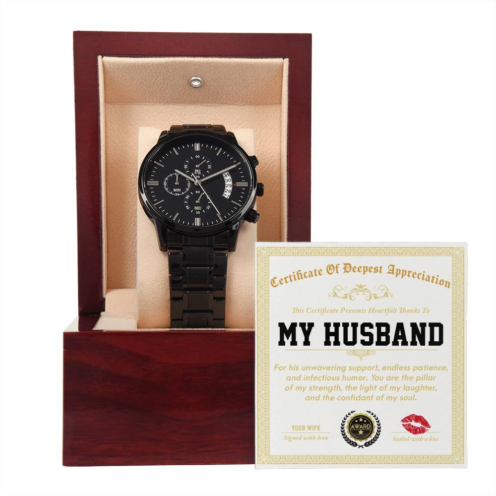 Husband - Deepest Appreciation - Metal Chronograph Watch