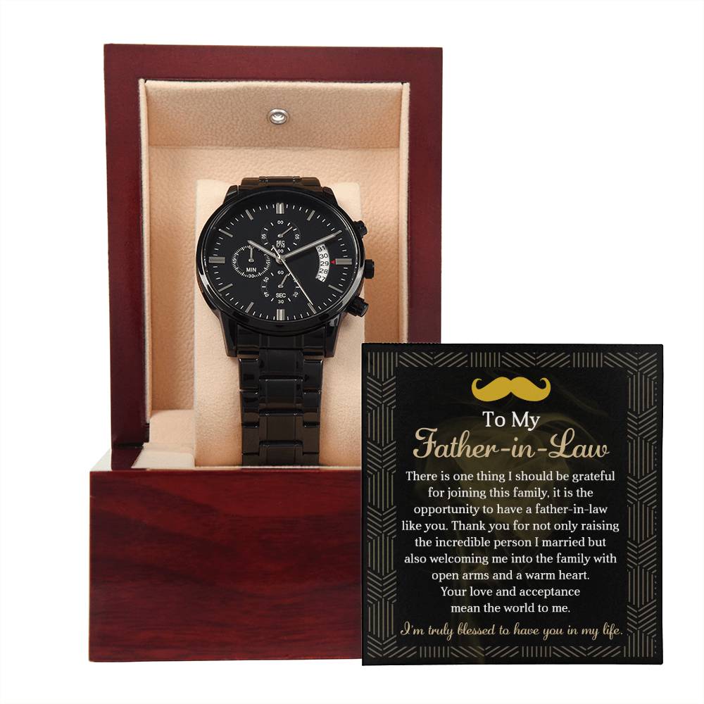 Father-in-Law - Truly Blessed 2 - Metal Chronograph Watch