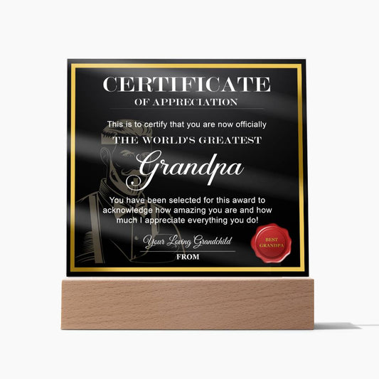 Abuelo - El mejor abuelo del mundo - Acrílico