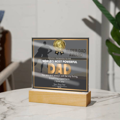 Dad - Super Dad Award - Acrylic