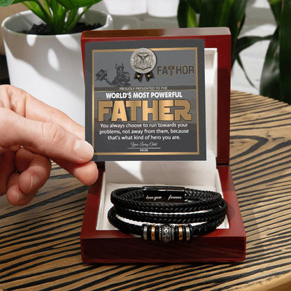 Dad - Most Powerful Father - Bracelet