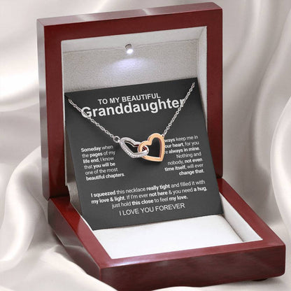 My Beautiful Granddaughter - Necklace With Message