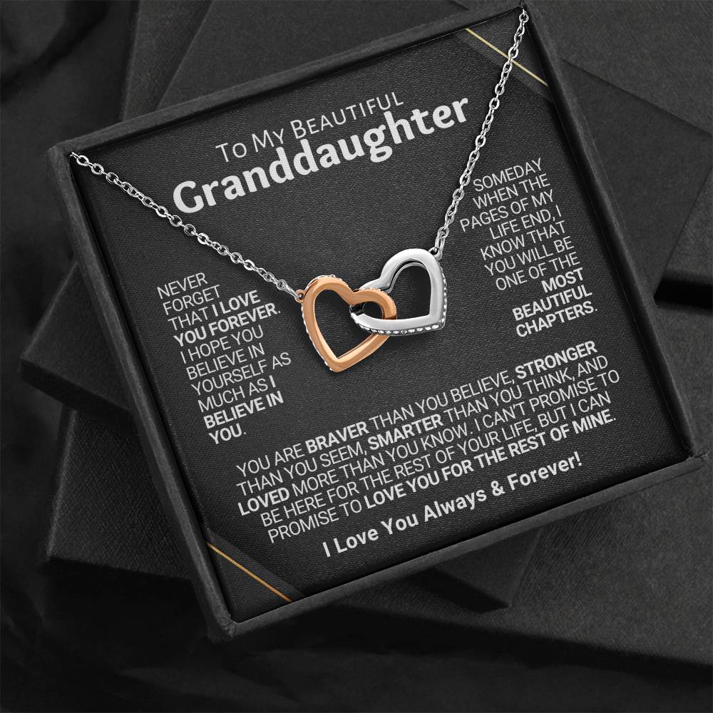 My Beautiful Granddaughter - Necklace With Message