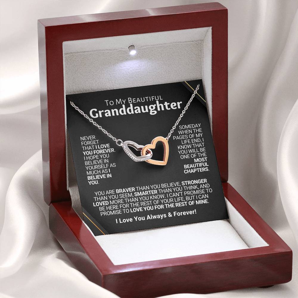 My Beautiful Granddaughter - Necklace With Message