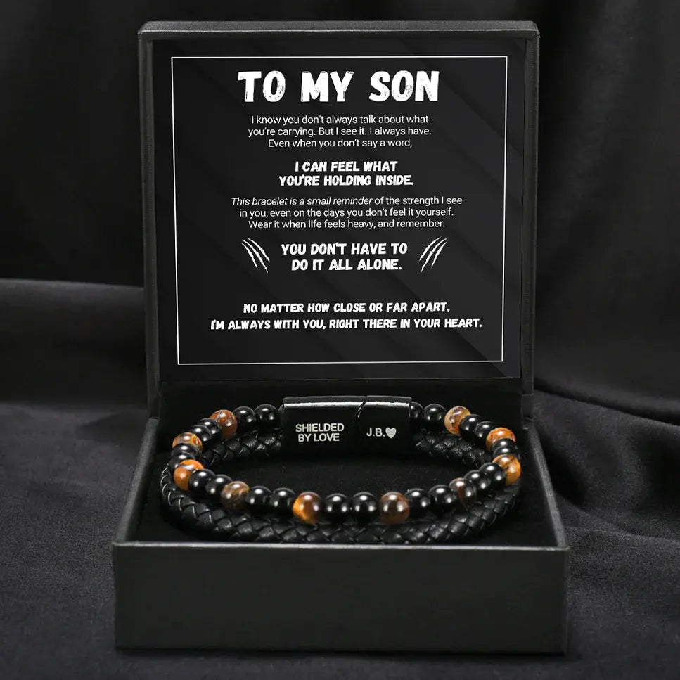 To My Son - The Guardian - Tiger's Eye Bracelet