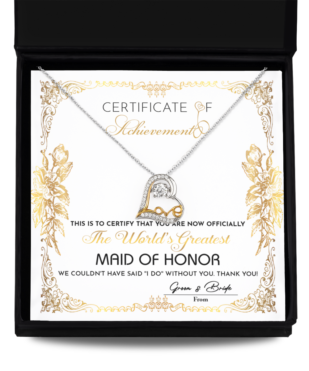 Maid Of Honor - Certificate Of Achievement - GB