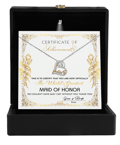 Maid Of Honor - Certificate Of Achievement - GB