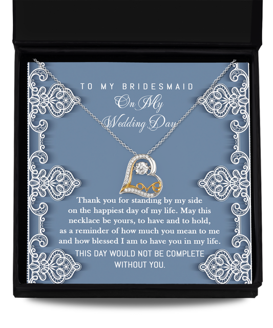 Bridesmaid - By My Side - Love Knot Necklace - GB