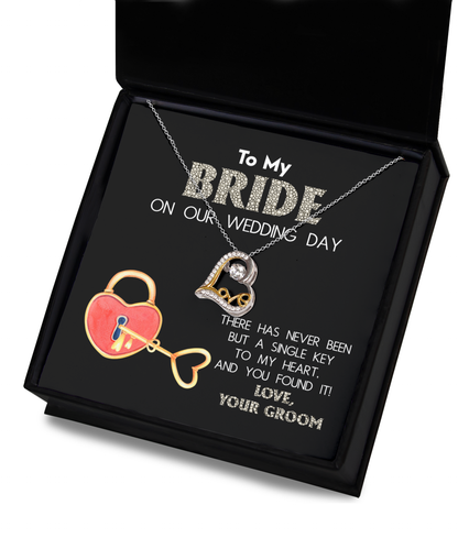 Bride - A Single Key - Love Knot Necklace - GB