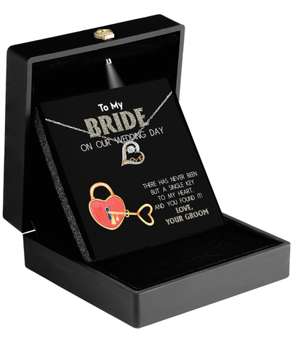 Bride - A Single Key - Love Knot Necklace - GB