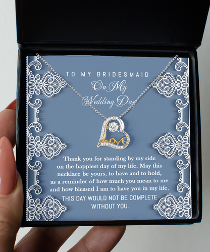 Bridesmaid - By My Side - Love Knot Necklace - GB