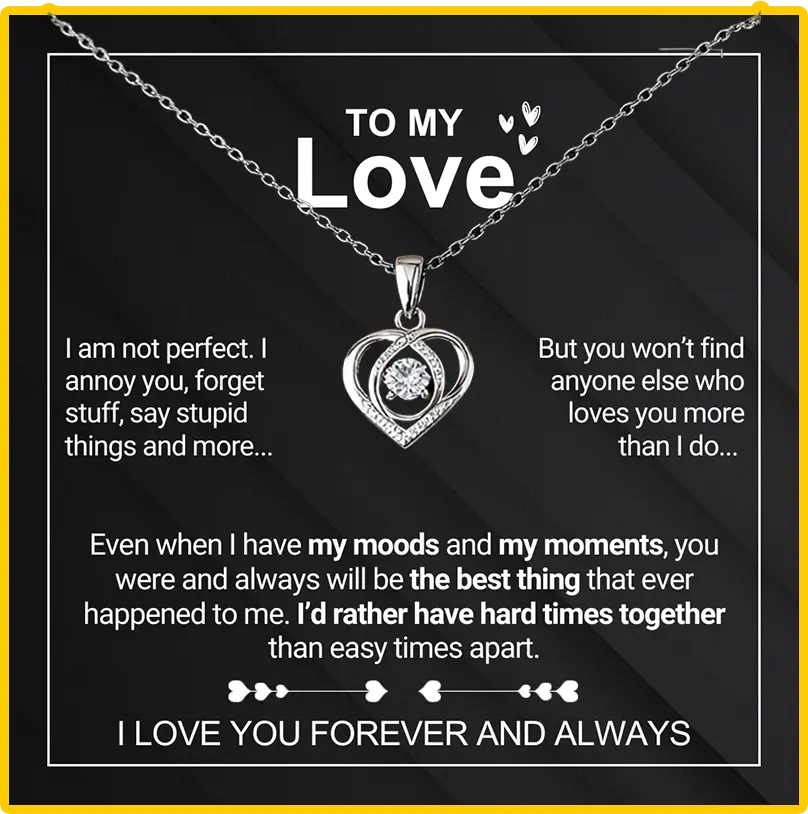 To My Wife - Forever & Always Heart Necklace