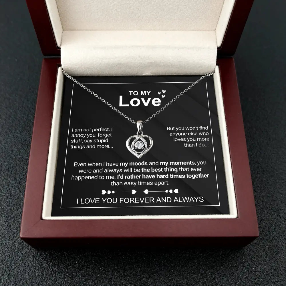 To My Wife - Forever & Always Heart Necklace