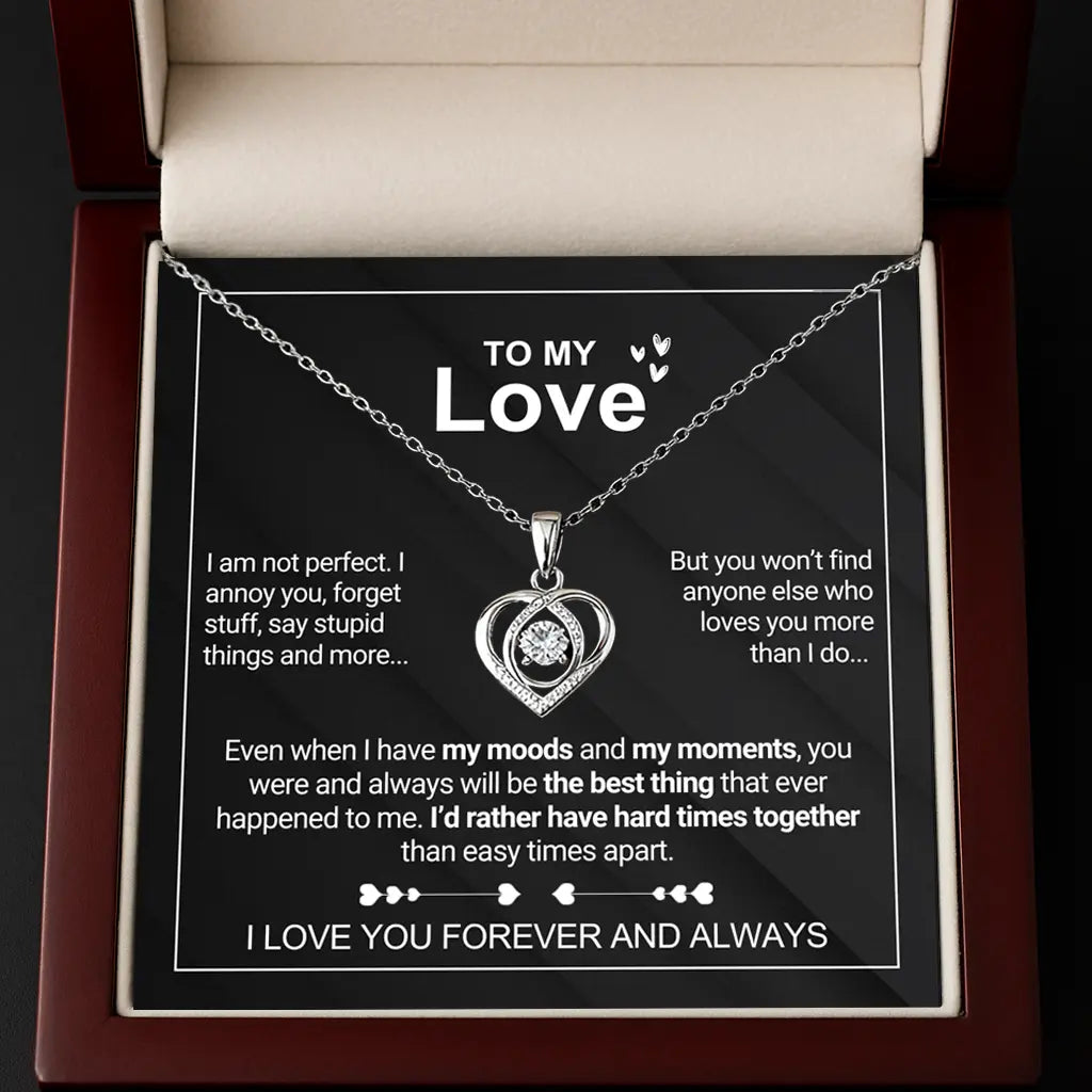 To My Wife - Forever & Always Heart Necklace