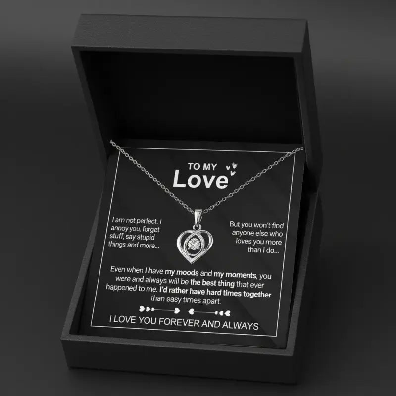 To My Wife - Forever & Always Heart Necklace