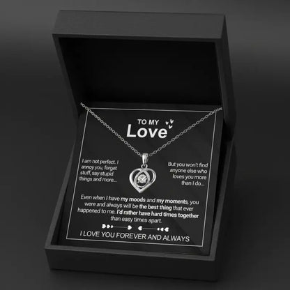 To My Wife - Forever & Always Heart Necklace
