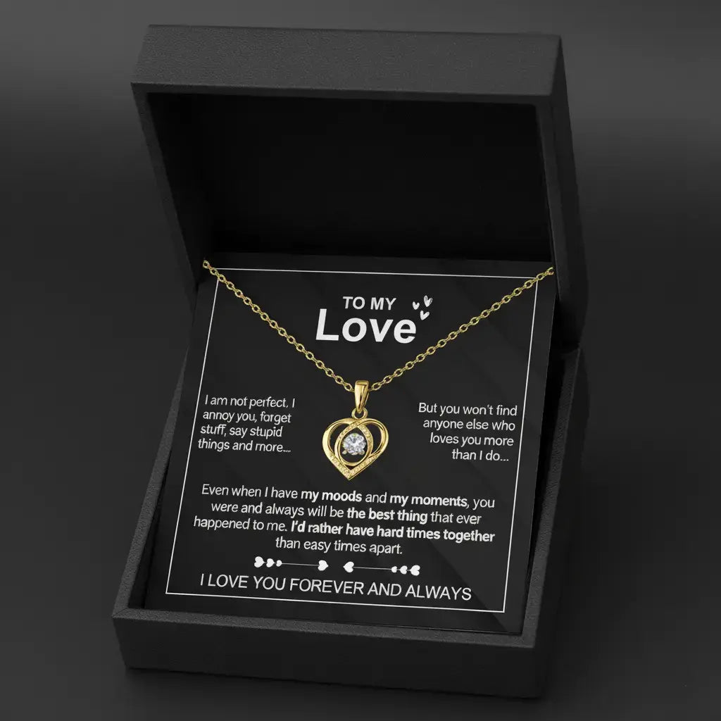 To My Wife - Forever & Always Heart Necklace