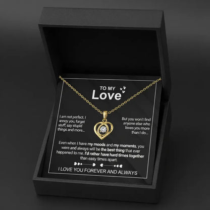 To My Wife - Forever & Always Heart Necklace
