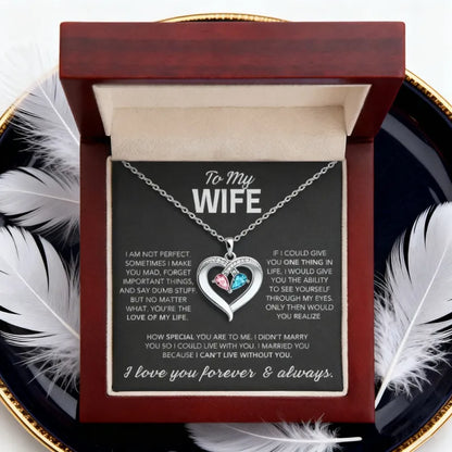 Always Yours - Birthstone Heart Necklace Set