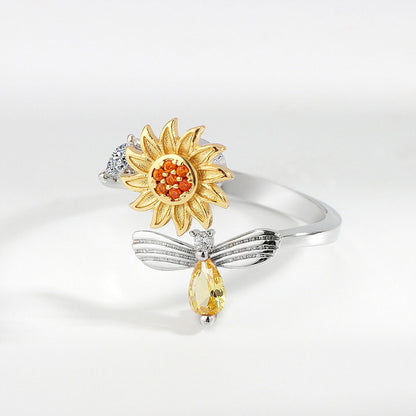 Sunflower Serenity Anxiety Ring