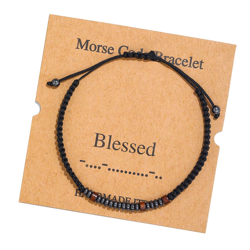 Morse Code Adjustable Bracelets