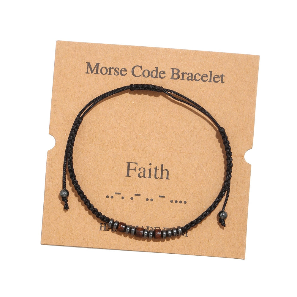 Morse Code Adjustable Bracelets